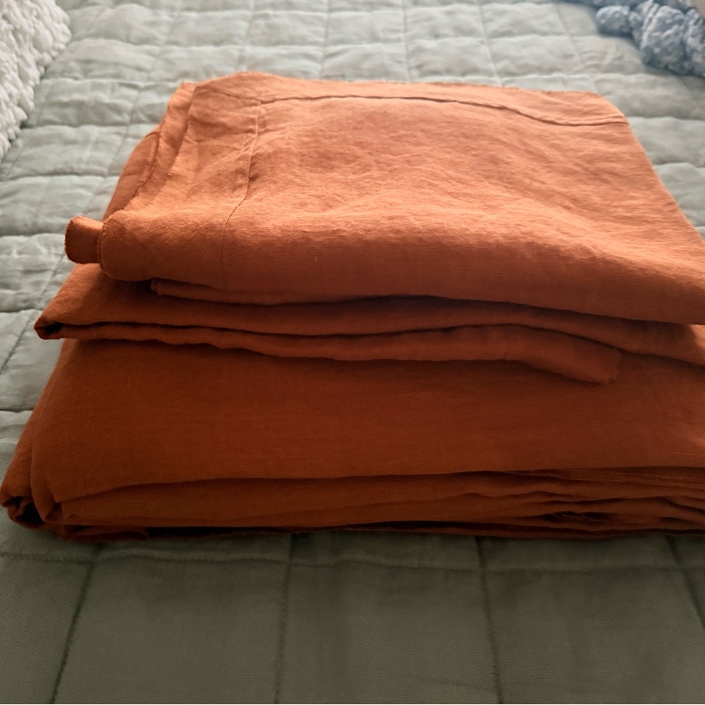 Quince Terracotta Duvet Cover Set